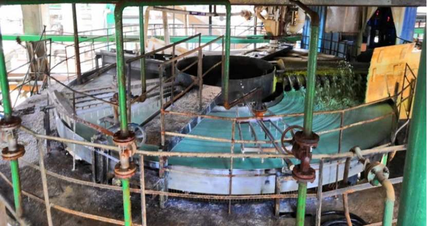 25m² Rotary Disc Vacuum Filter in Industrial Processing Plant