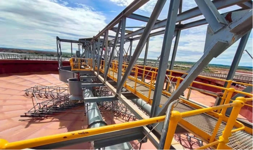 Industrial Thickener Structure in Mineral Processing Plant for Solid-Liquid Separation