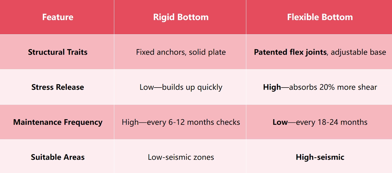 Rigid Bottom vs. Flexible Bottom